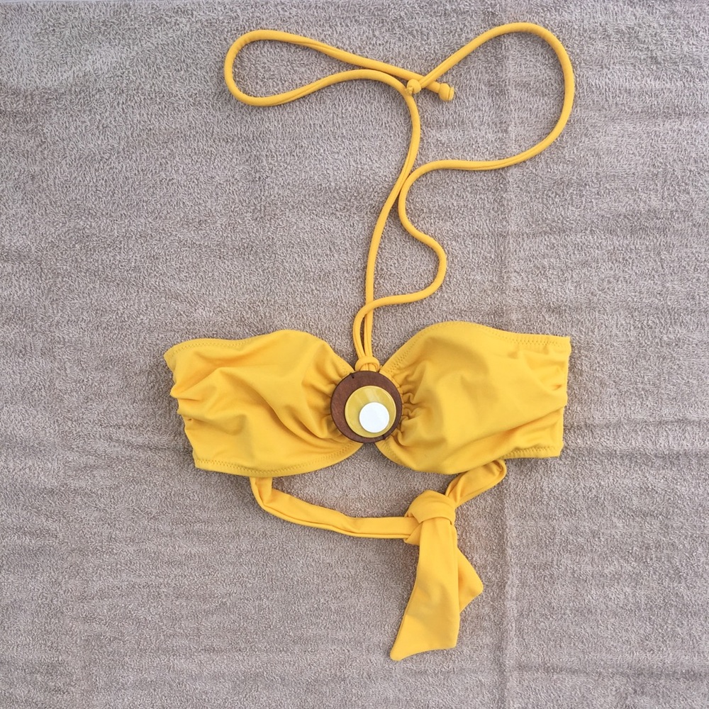 VICTORIAS SECRET RARE 70’s YELLOW BIKINI TOP!!